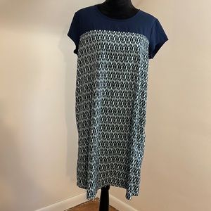 Liz Lange Navy and Mint Maternity Dress. Size M